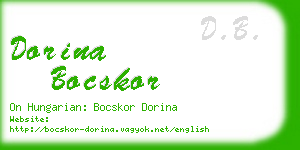 dorina bocskor business card